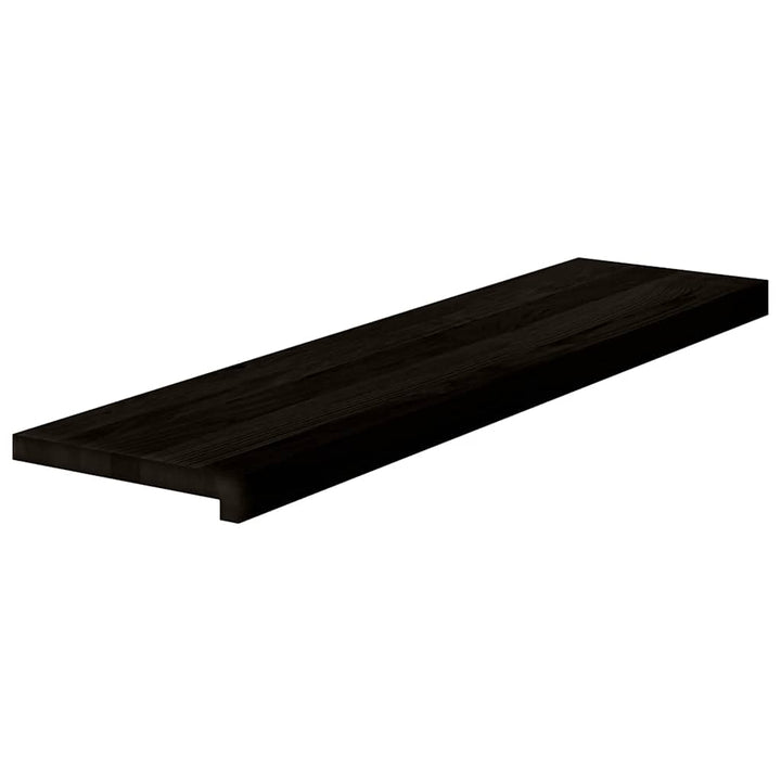 trappemåtter 2 stk. mørkebrun 100x30x2 cm massivt egetræ