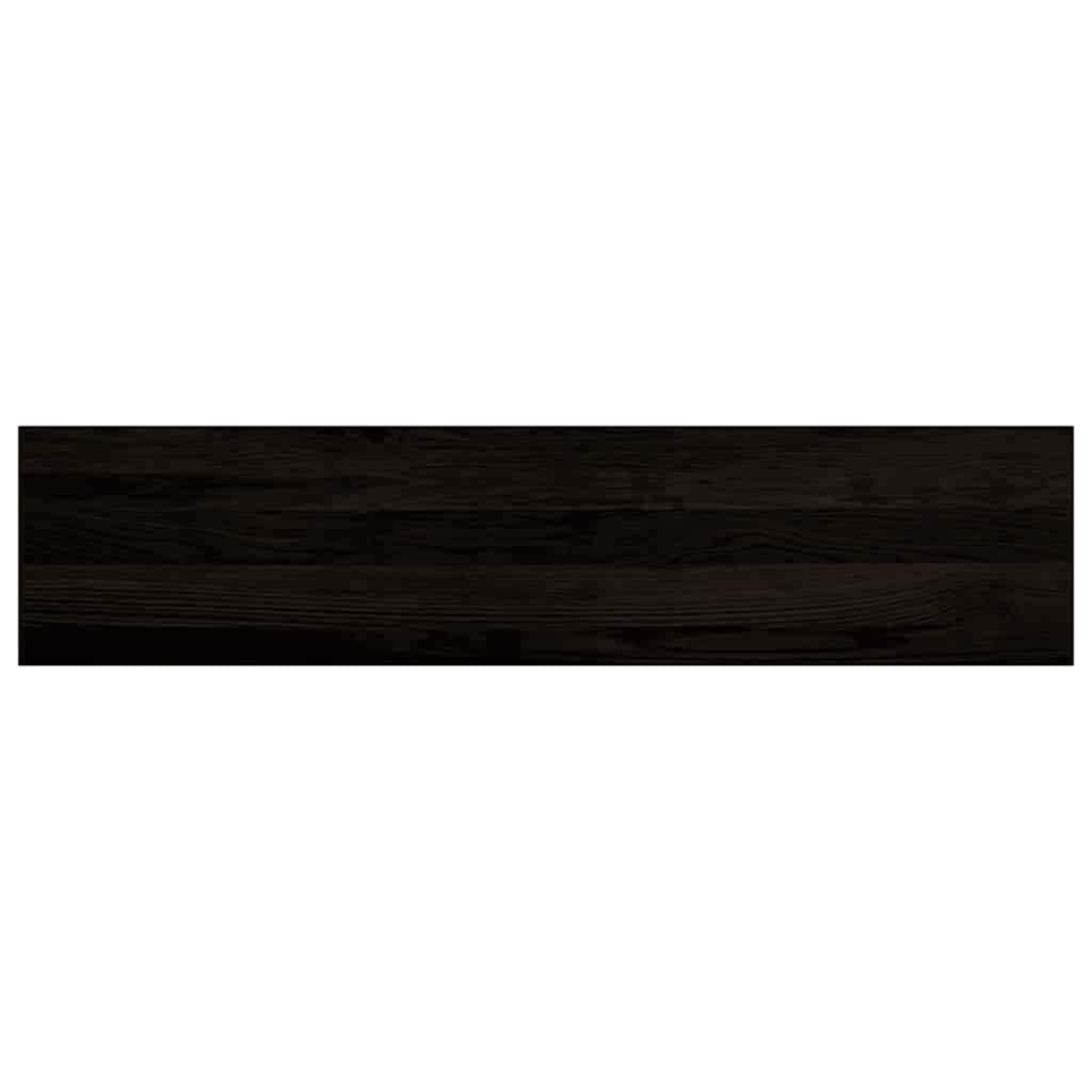 trappemåtter 2 stk. mørkebrun 110x30x2 cm massivt egetræ