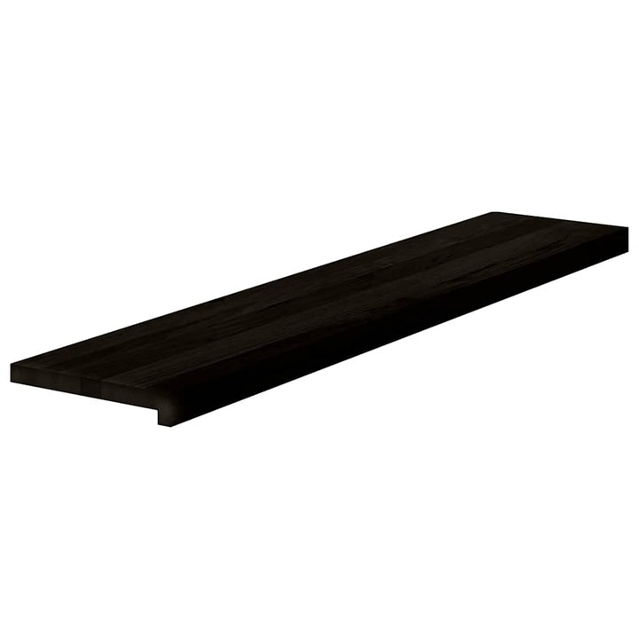 trappemåtter 2 stk. mørkebrun 120x30x2 cm massivt egetræ