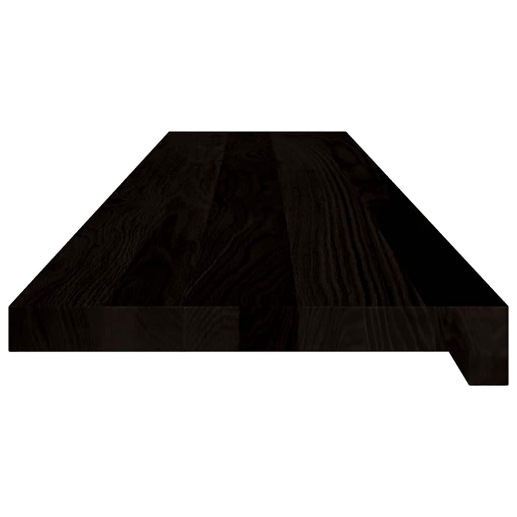 trappemåtter 2 stk. mørkebrun 120x30x2 cm massivt egetræ