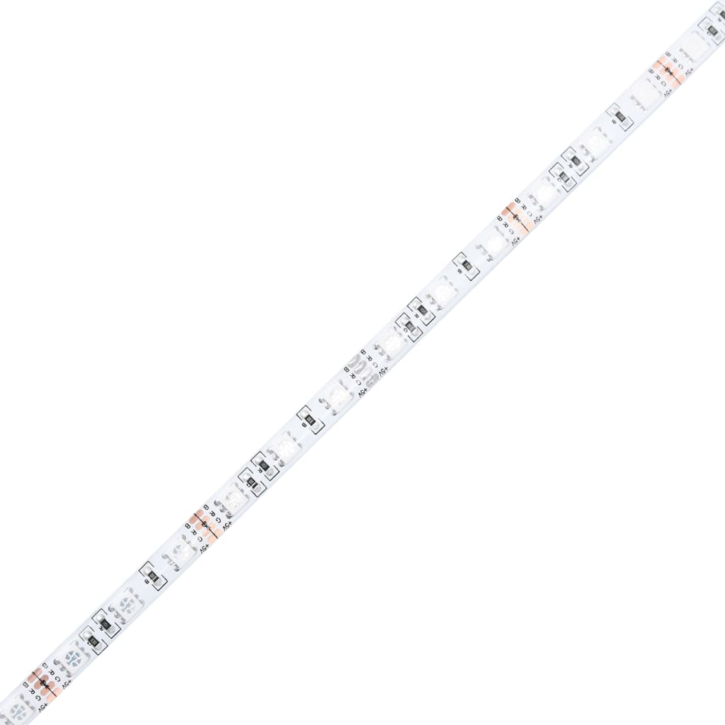 sengebord med Infinity LED-lys 50x50x50 cm sort