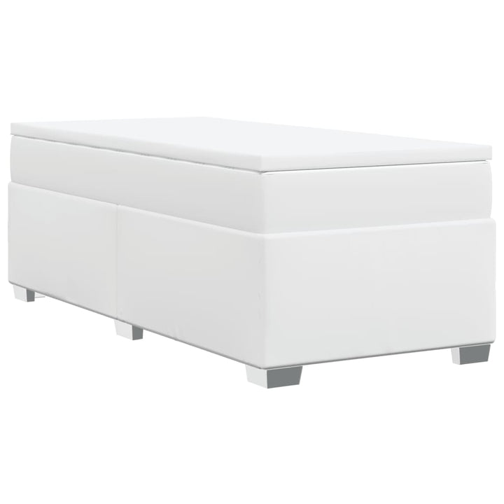 kontinentalseng med madras 80x200 cm kunstlæder hvid