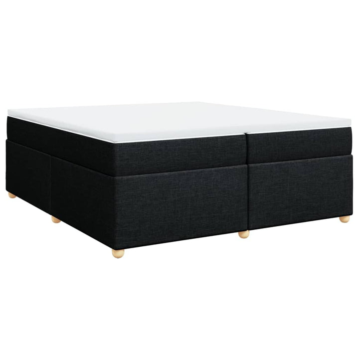 kontinentalseng med madras 200x200 cm stof sort
