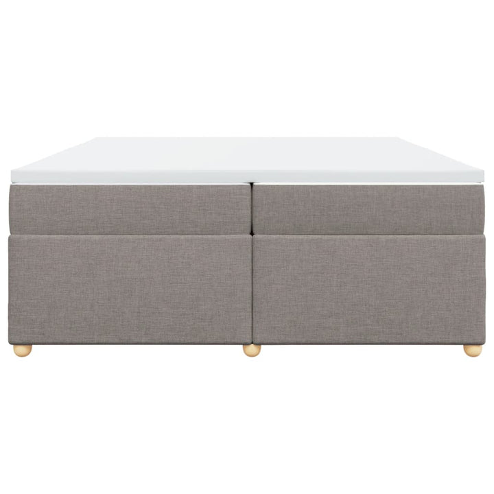 kontinentalseng med madras 200x200 cm stof gråbrun