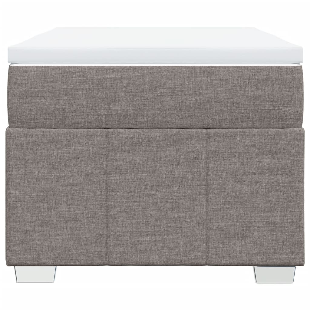 kontinentalseng med madras 90x190 cm stof gråbrun