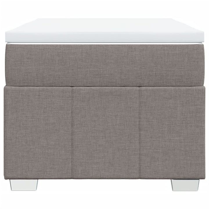kontinentalseng med madras 90x190 cm stof gråbrun