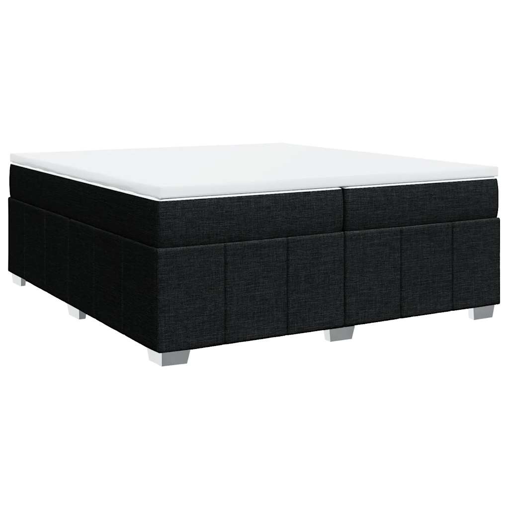kontinentalseng med madras 200x200 cm stof sort