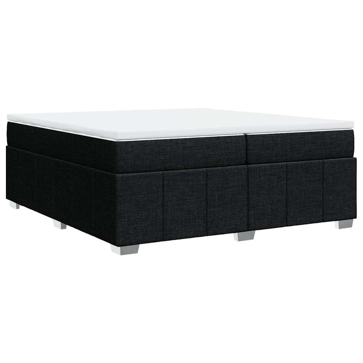 kontinentalseng med madras 200x200 cm stof sort