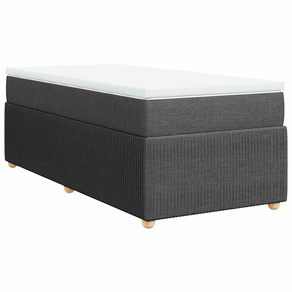 kontinentalseng med madras 80x200 cm stof mørkegrå