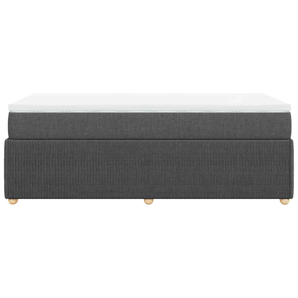kontinentalseng med madras 80x200 cm stof mørkegrå
