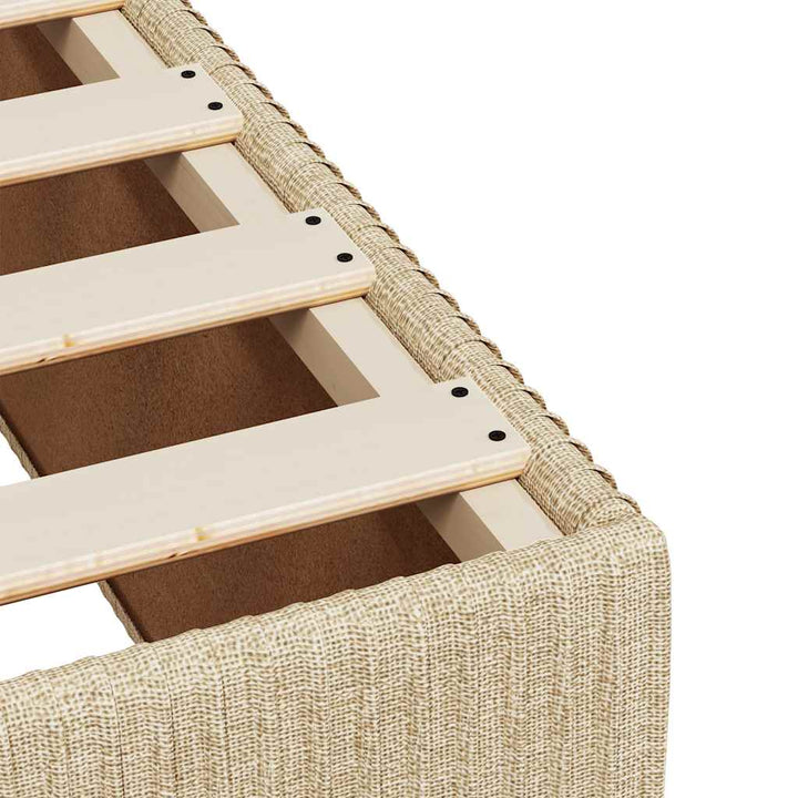 kontinentalseng med madras 90x190 cm stof cremefarvet