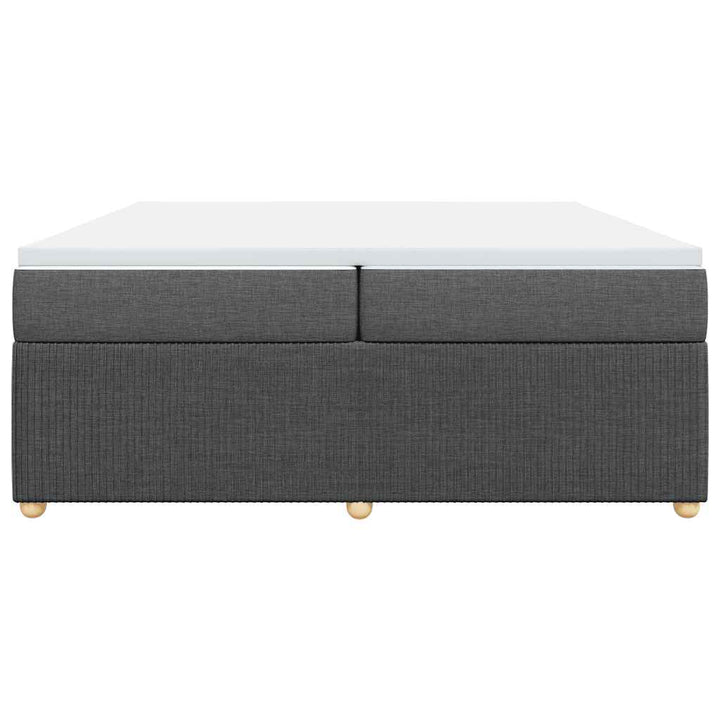 kontinentalseng med madras 200x200 cm stof mørkegrå