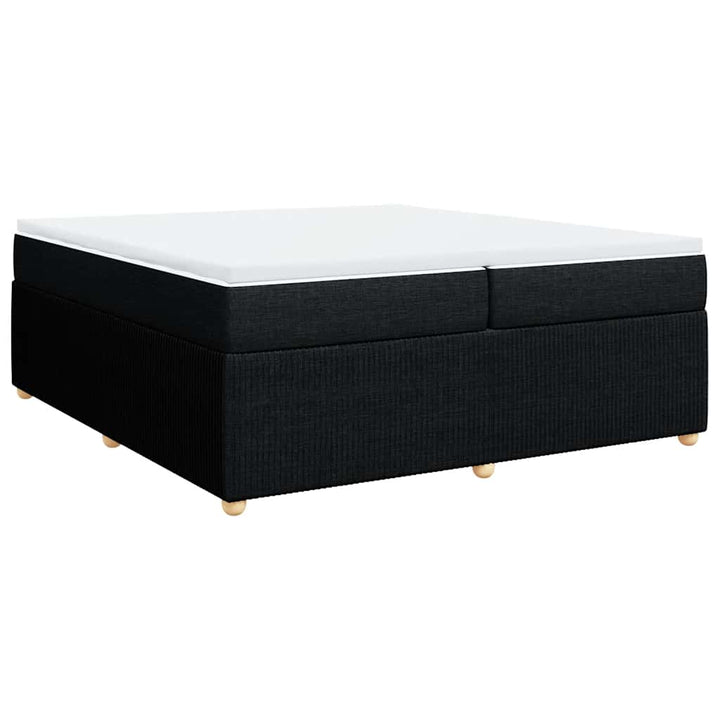 kontinentalseng med madras 200x200 cm stof sort