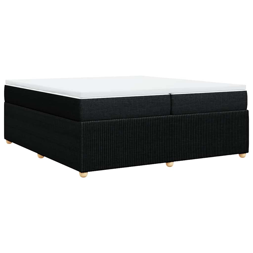 kontinentalseng med madras 200x200 cm stof sort
