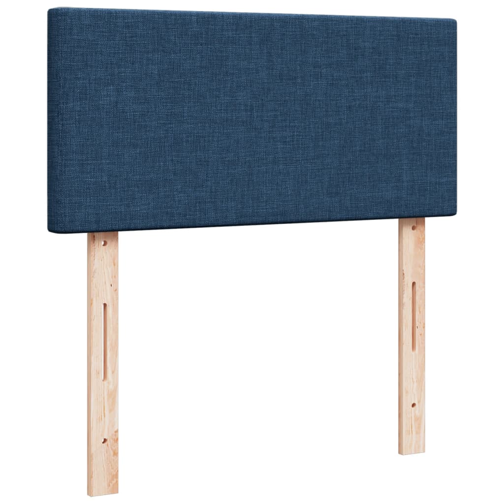 kontinentalseng med madras 80x200 cm stof blå