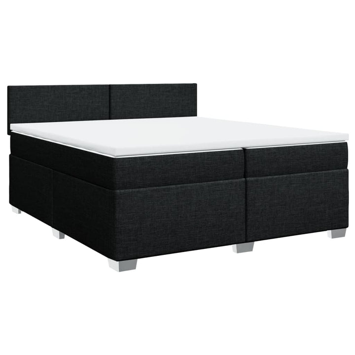 kontinentalseng med madras 200x200 cm stof sort