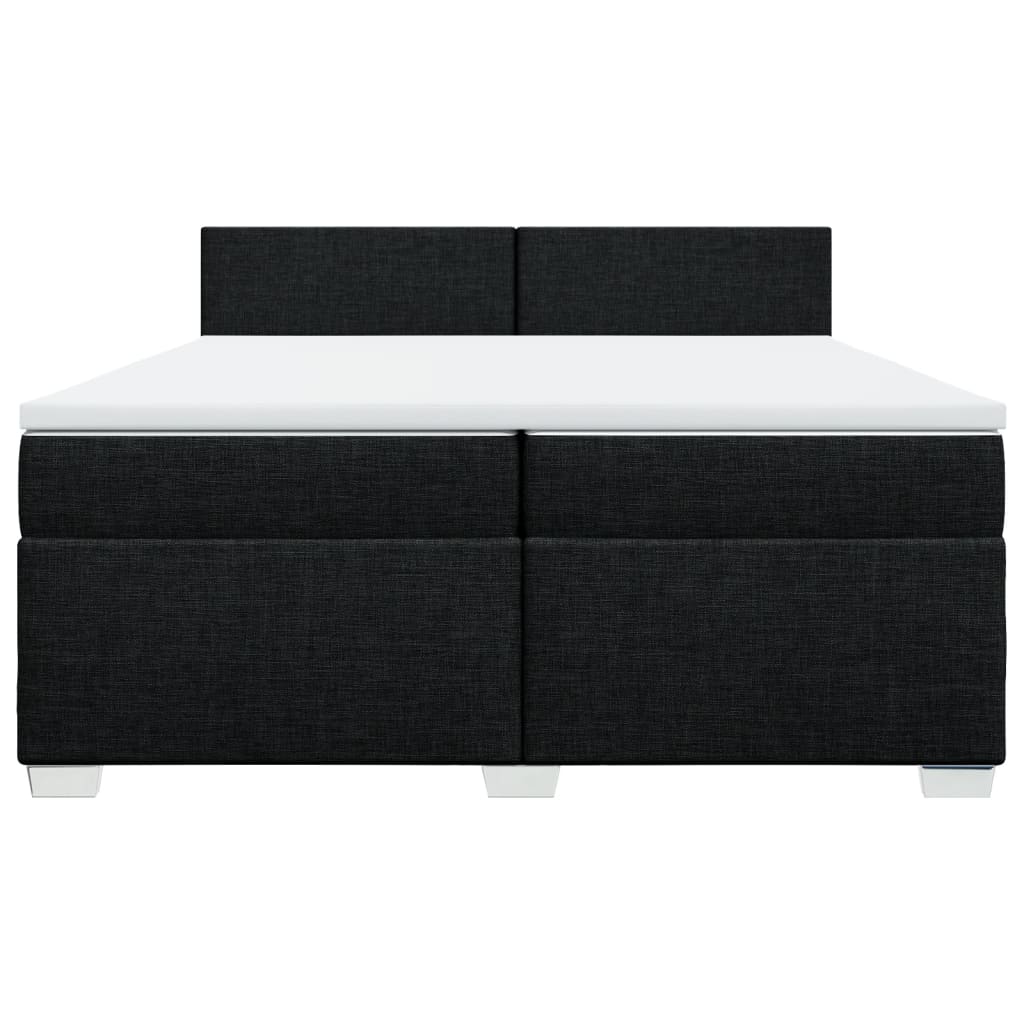 kontinentalseng med madras 200x200 cm stof sort