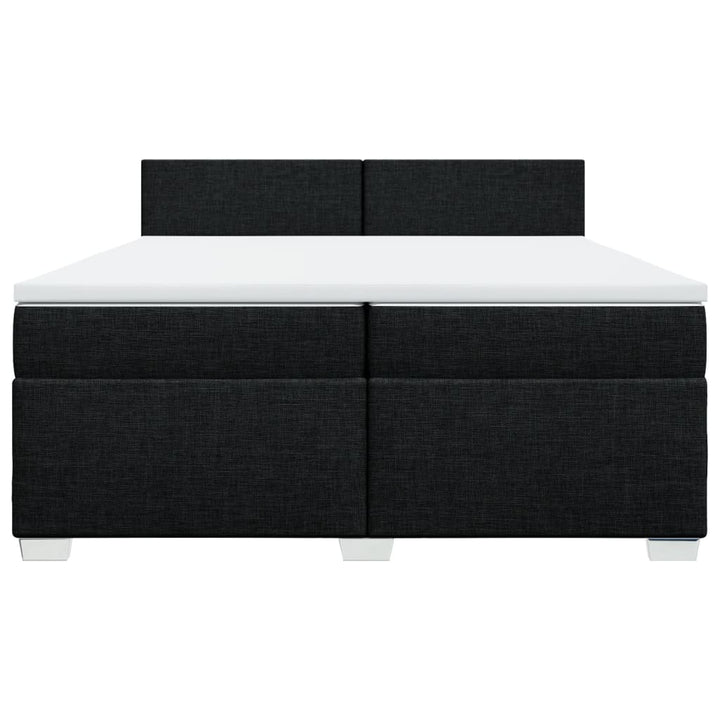 kontinentalseng med madras 200x200 cm stof sort