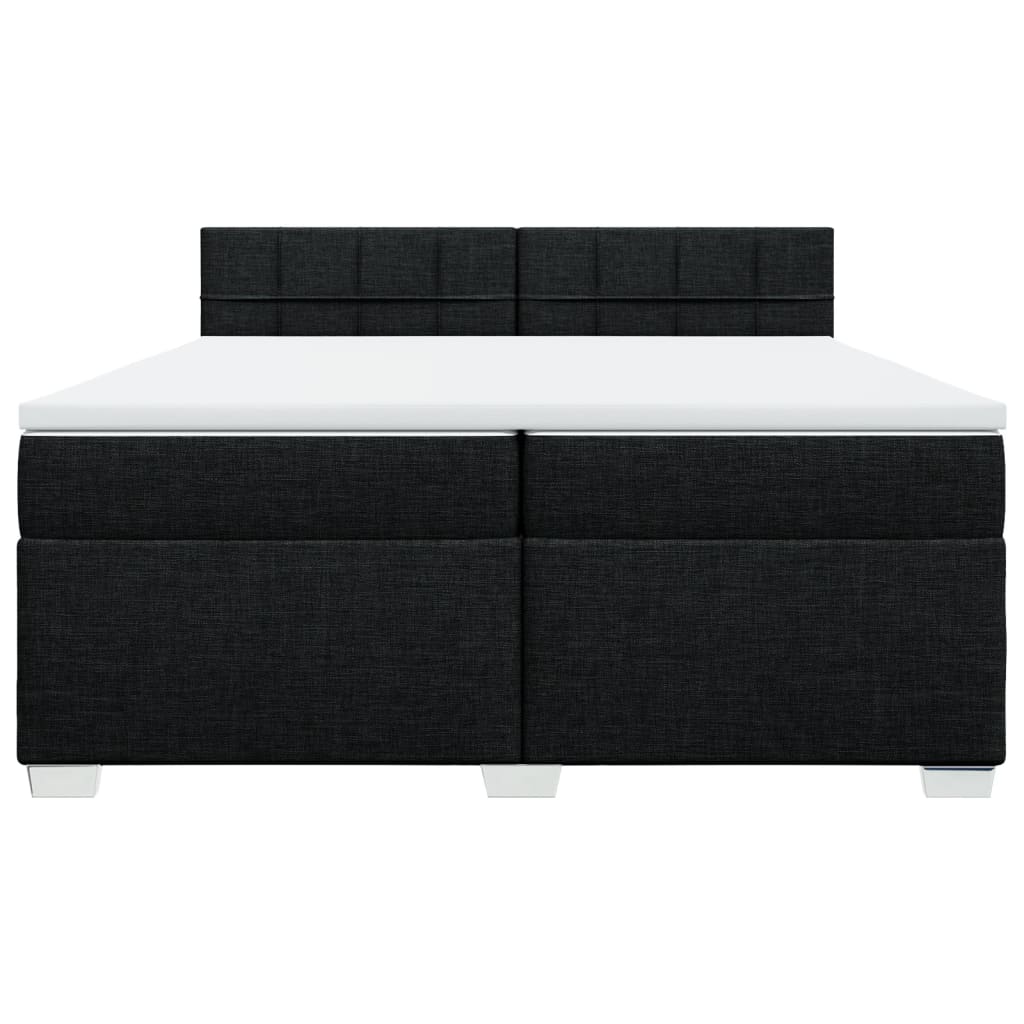 kontinentalseng med madras 200x200 cm stof sort
