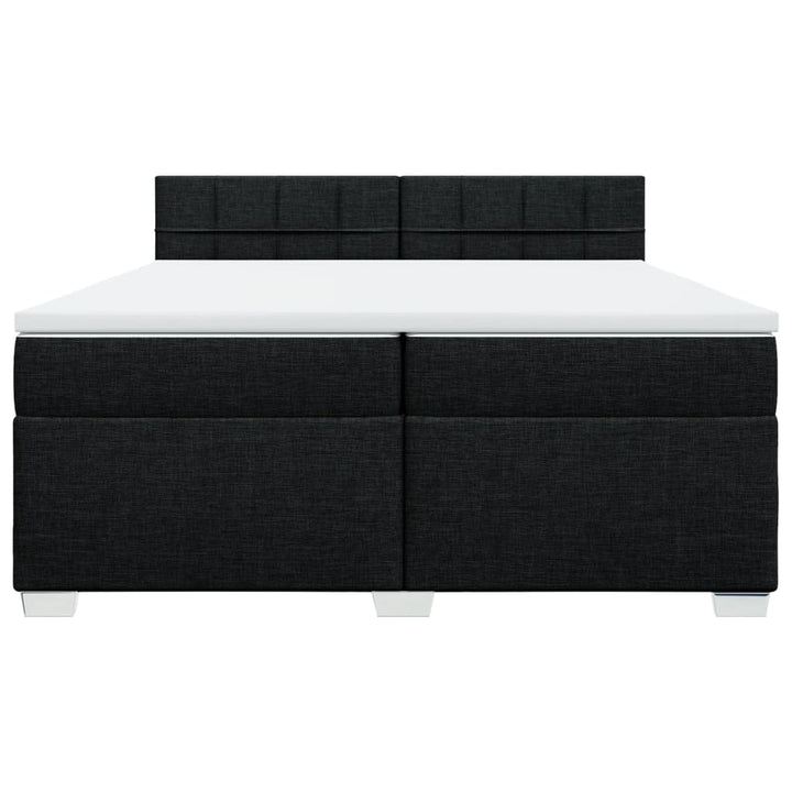 kontinentalseng med madras 200x200 cm stof sort
