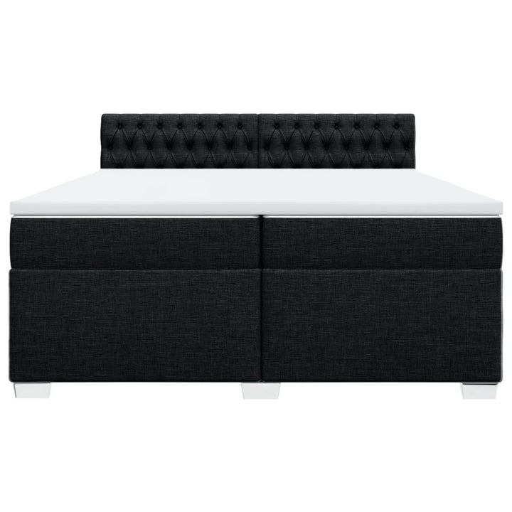 kontinentalseng med madras 200x200 cm stof sort