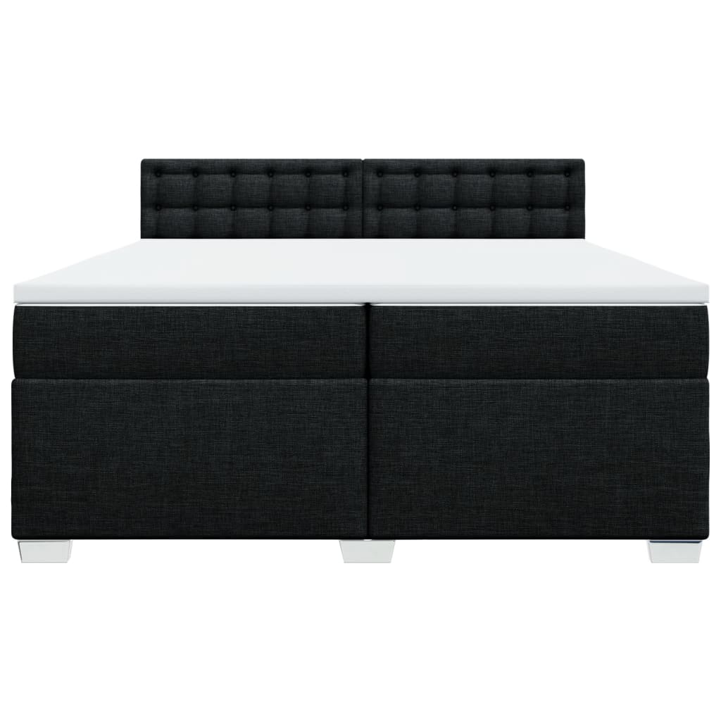 kontinentalseng med madras 200x200 cm stof sort