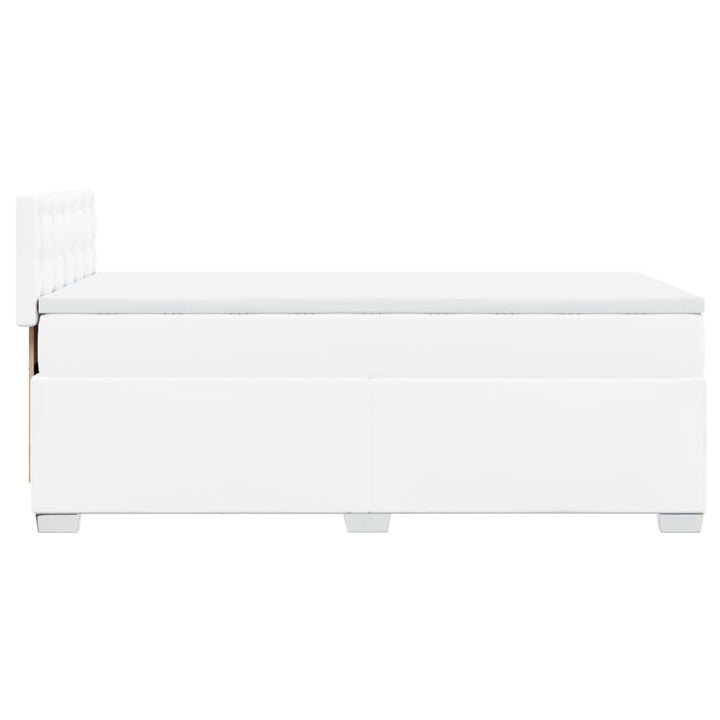 kontinentalseng med madras 80x200 cm kunstlæder hvid