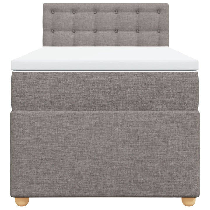 kontinentalseng med madras 80x200 cm stof gråbrun