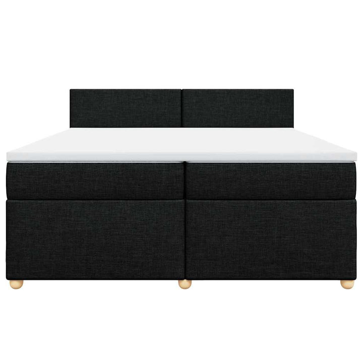kontinentalseng med madras 200x200 cm stof sort