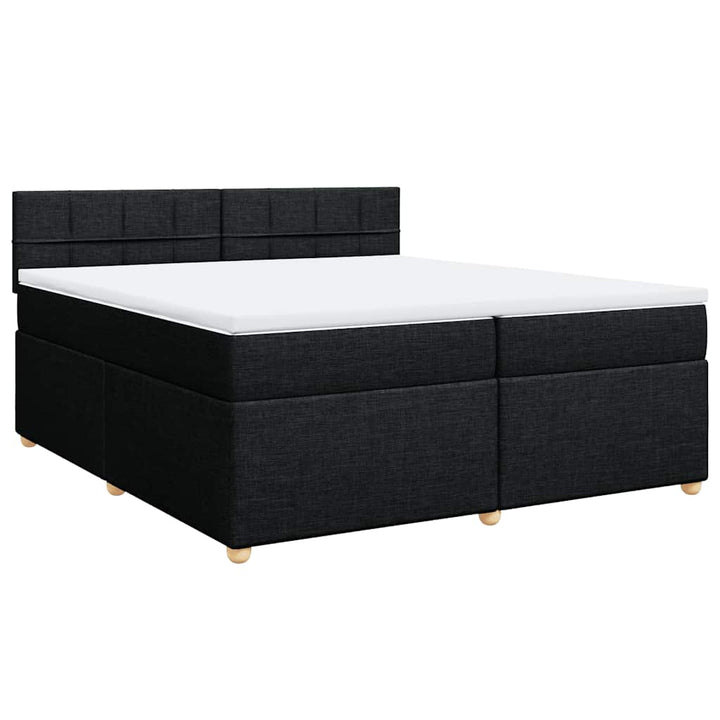 kontinentalseng med madras 200x200 cm stof sort