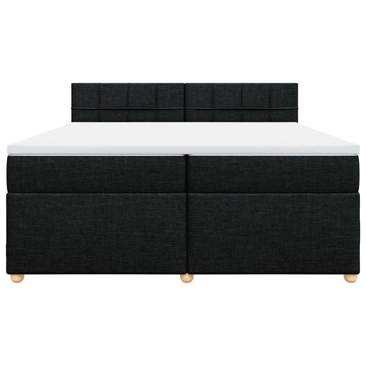 kontinentalseng med madras 200x200 cm stof sort