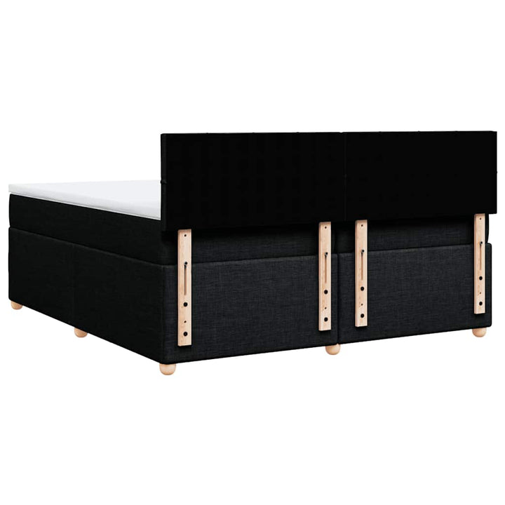 kontinentalseng med madras 200x200 cm stof sort