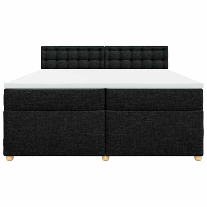 kontinentalseng med madras 200x200 cm stof sort