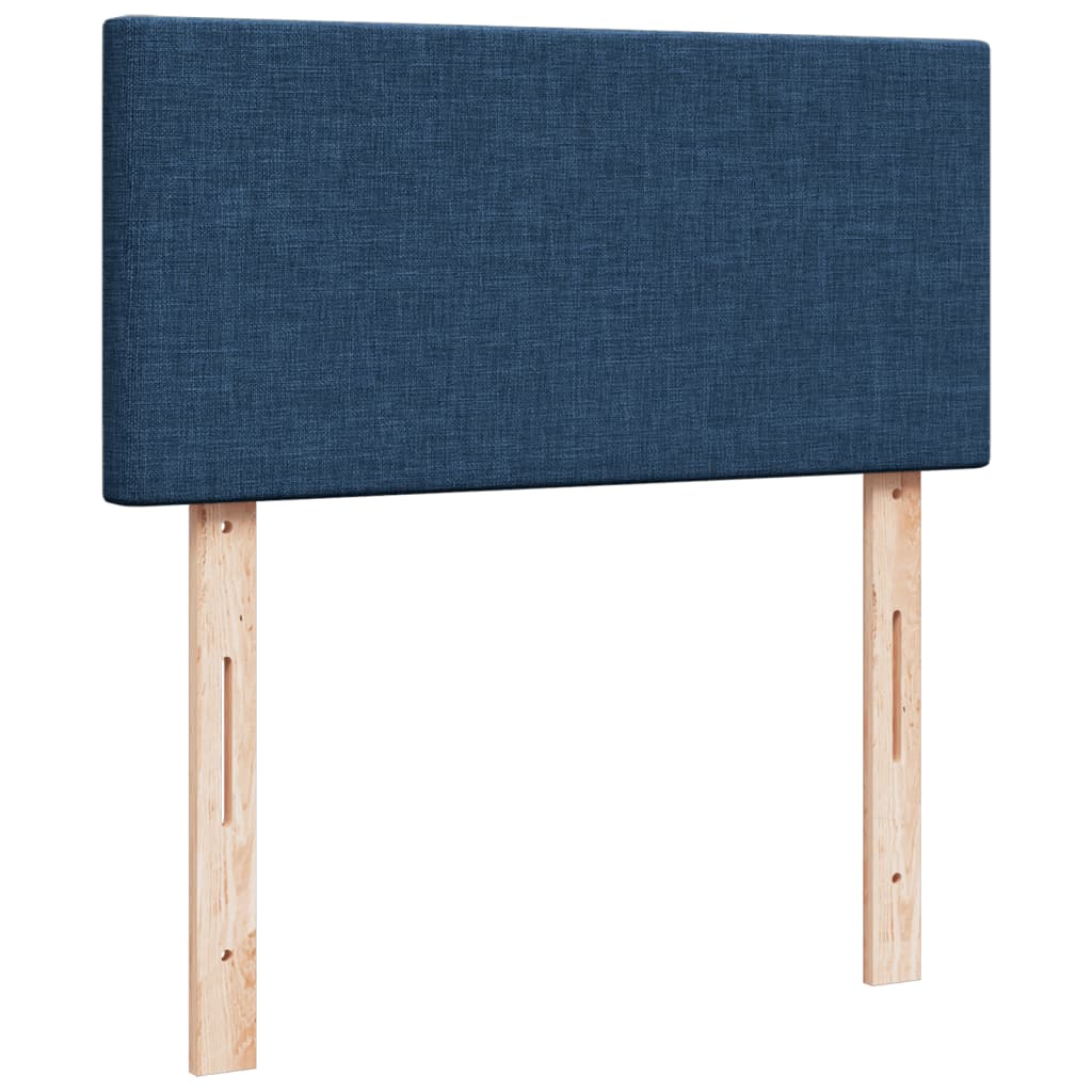 kontinentalseng med madras 80x200 cm stof blå