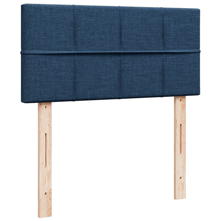 kontinentalseng med madras 80x200 cm stof blå