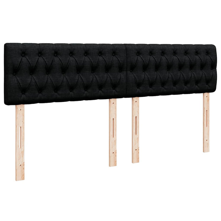 kontinentalseng med madras 200x200 cm stof sort