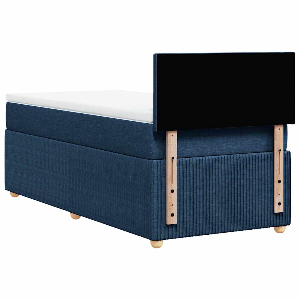 kontinentalseng med madras 80x200 cm stof blå