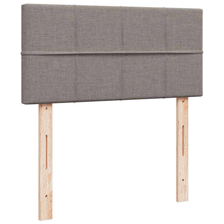 kontinentalseng med madras 80x200 cm stof gråbrun