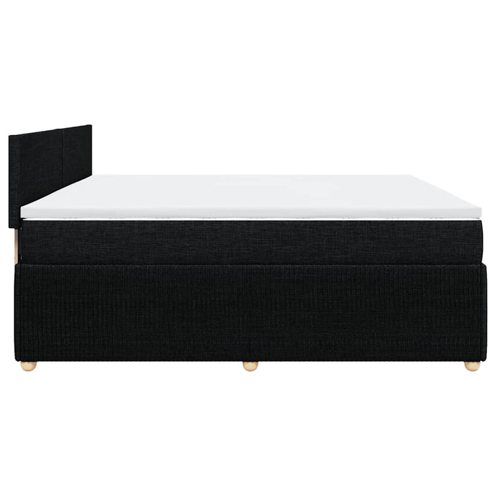 kontinentalseng med madras 200x200 cm stof sort