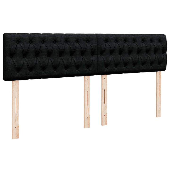 kontinentalseng med madras 200x200 cm stof sort