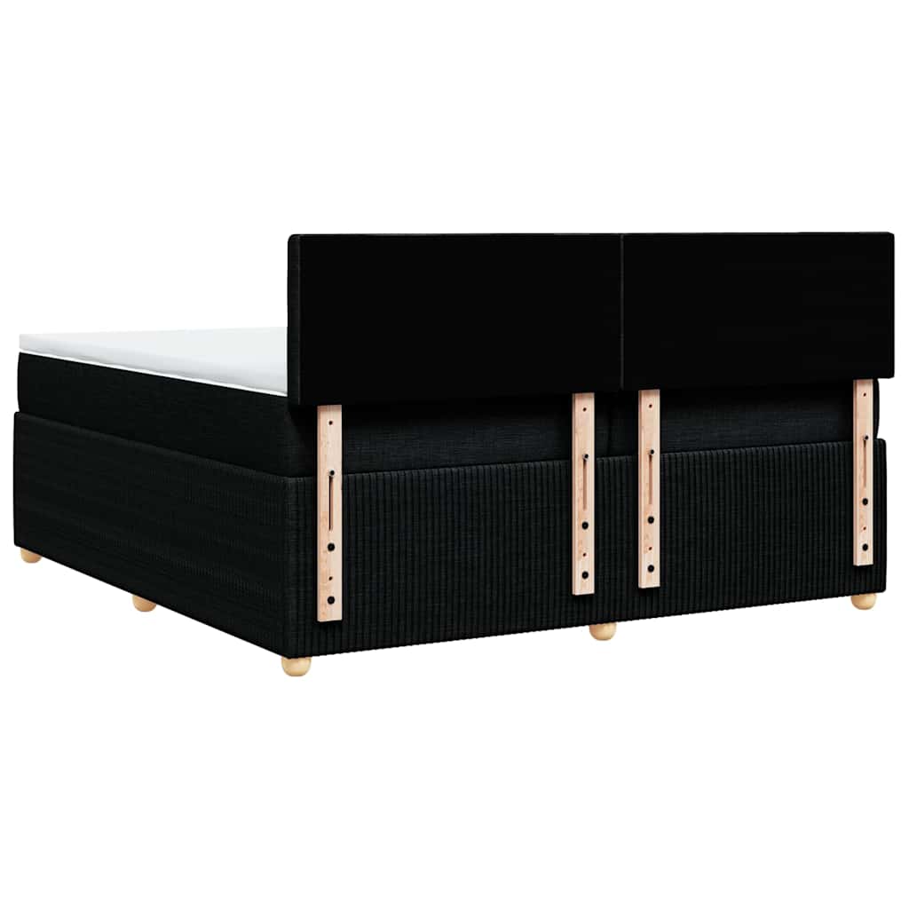 kontinentalseng med madras 200x200 cm stof sort