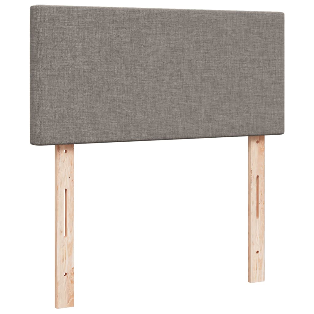 kontinentalseng med madras 80x200 cm stof gråbrun