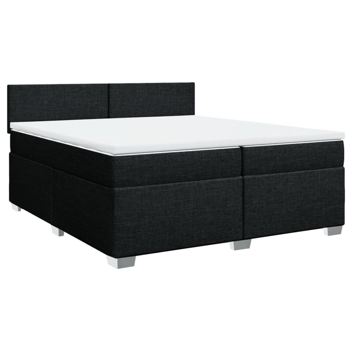 kontinentalseng med madras 200x200 cm stof sort