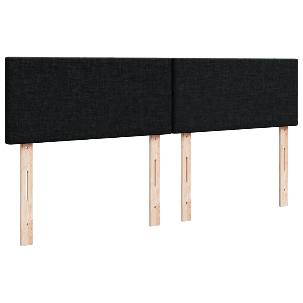 kontinentalseng med madras 200x200 cm stof sort