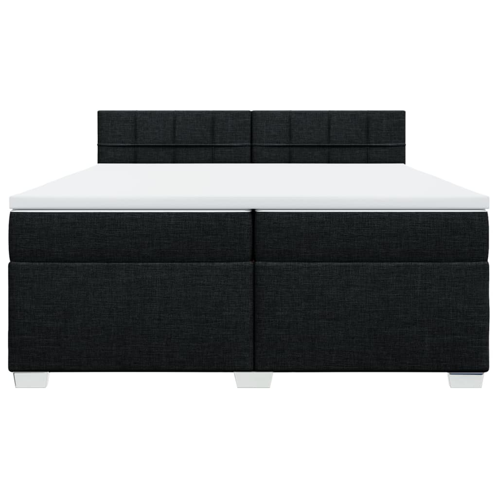 kontinentalseng med madras 200x200 cm stof sort