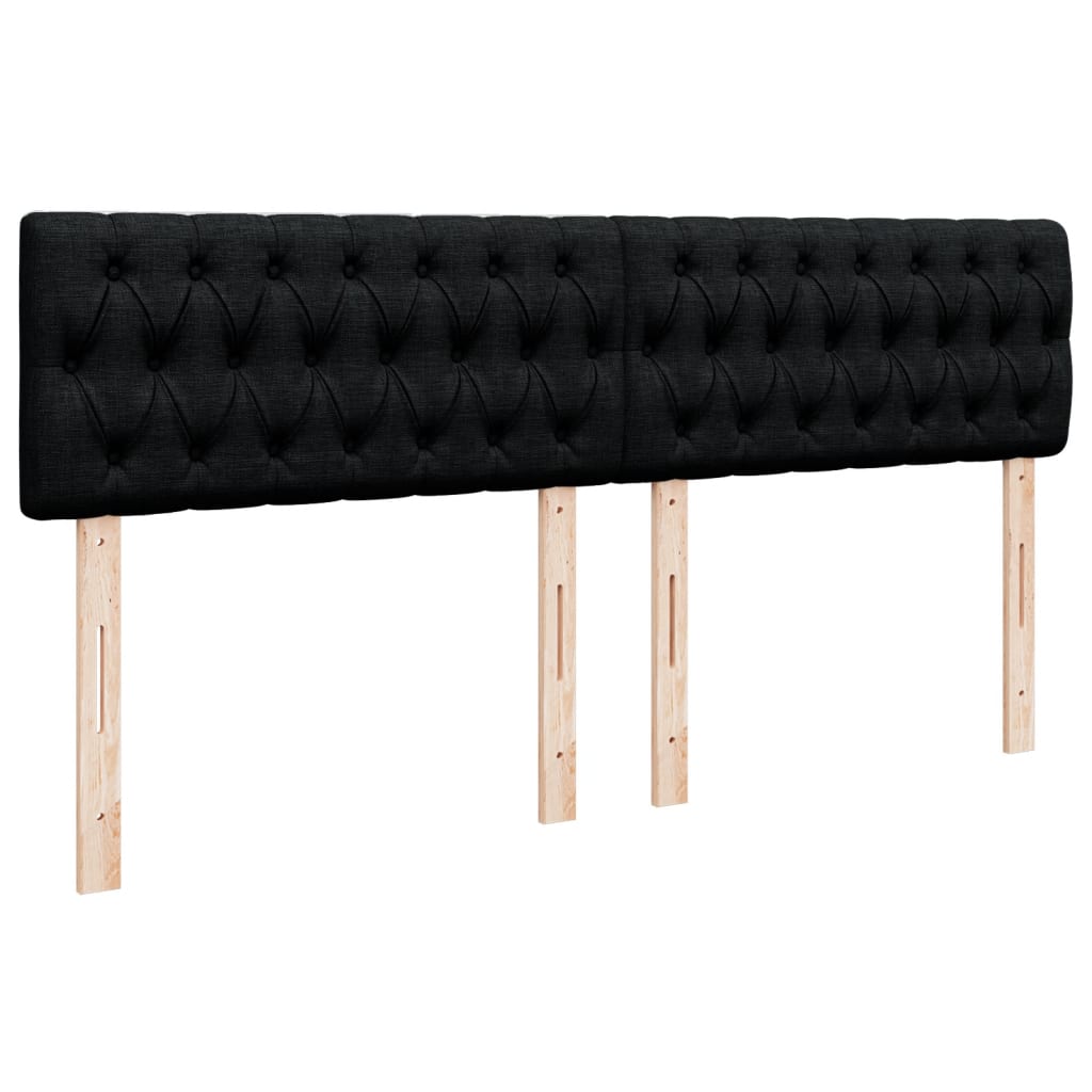 kontinentalseng med madras 200x200 cm stof sort