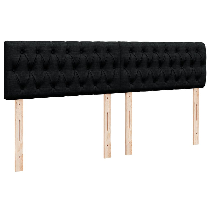 kontinentalseng med madras 200x200 cm stof sort