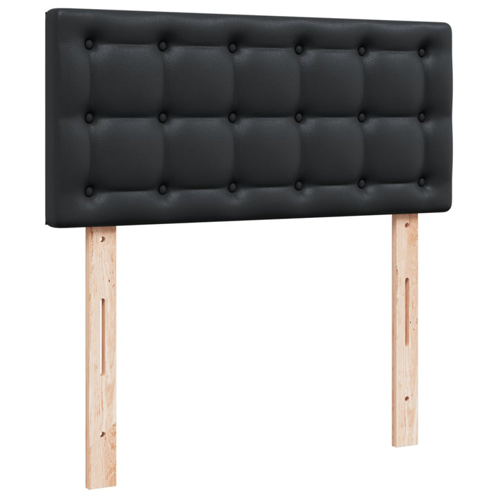 kontinentalseng med madras 80x200 cm kunstlæder sort