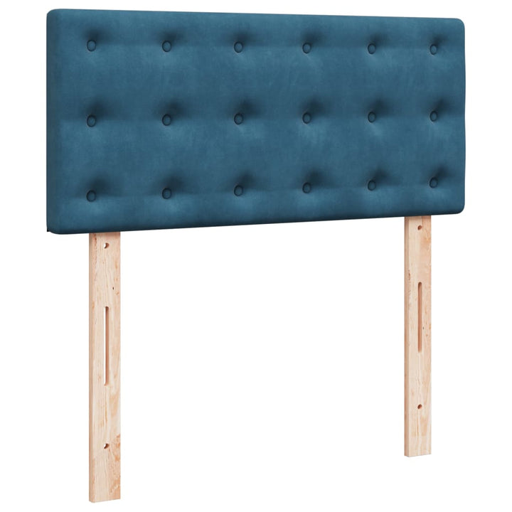 kontinentalseng med madras 80x200 cm fløjl blå