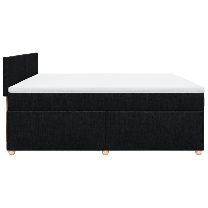 kontinentalseng med madras 200x200 cm stof sort